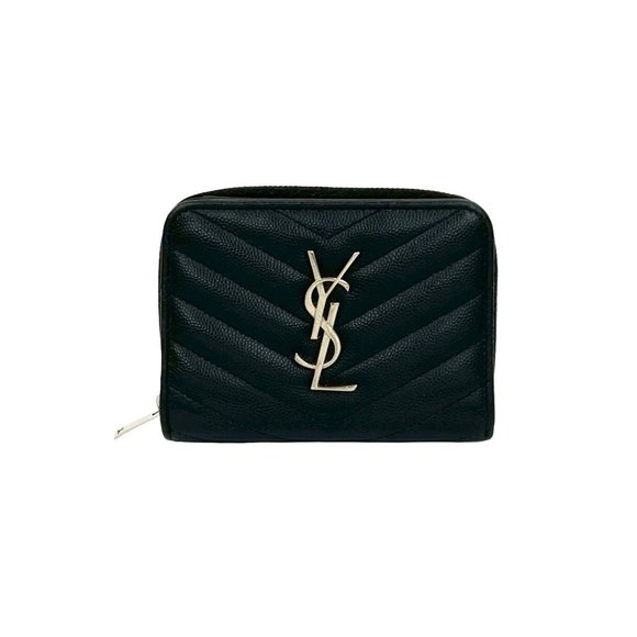 YVES SAINT LAURENT Black Leather Wallet - Picture 1 of 10